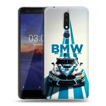 Силиконовый чехол на Nokia 3.1 Plus с принтом БМВ BMW