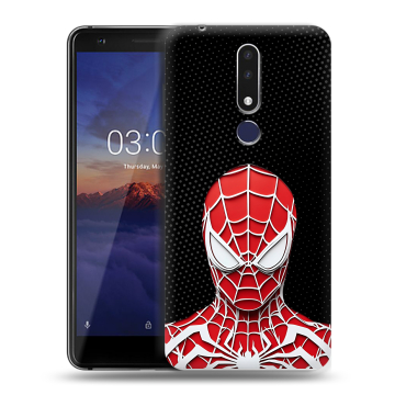 Силиконовый чехол на Nokia 3.1 Plus с принтом человек паук spiderman