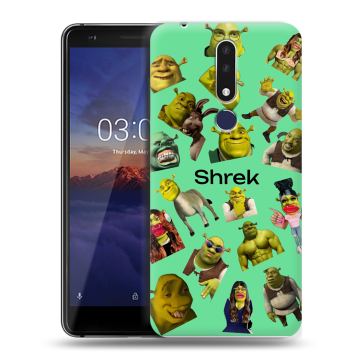 Силиконовый чехол на Nokia 3.1 Plus с принтом Шрек Shrek Силиконовый чехол на Nokia 3.1 Plus с принтом Шрек Shrek