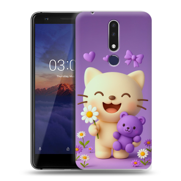 Силиконовый чехол на Nokia 3.1 Plus с принтом для девочек