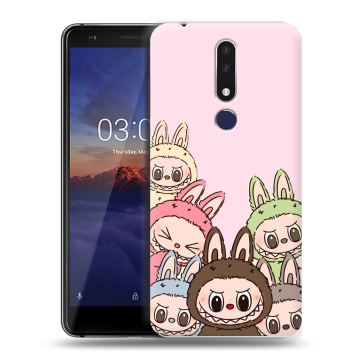 Силиконовый чехол на Nokia 3.1 Plus с принтом Лабубу Силиконовый чехол на Nokia 3.1 Plus с принтом Лабубу