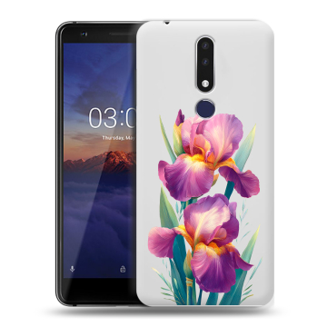 Силиконовый чехол на Nokia 3.1 Plus с принтом Цветы орхидеи Силиконовый чехол на Nokia 3.1 Plus с принтом Цветы орхидеи