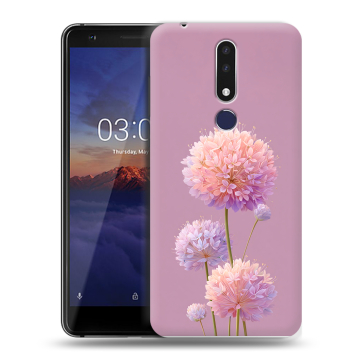 Силиконовый чехол на Nokia 3.1 Plus с принтом Цветы Силиконовый чехол на Nokia 3.1 Plus с принтом Цветы