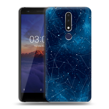 Силиконовый чехол на Nokia 3.1 Plus с принтом Космос звезды Силиконовый чехол на Nokia 3.1 Plus с принтом Космос звезды