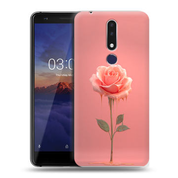 Силиконовый чехол на Nokia 3.1 Plus с принтом Розовая роза Силиконовый чехол на Nokia 3.1 Plus с принтом Розовая роза
