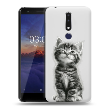 Силиконовый чехол на Nokia 3.1 Plus с принтом Котенок