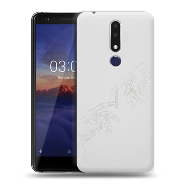 Силиконовый чехол на Nokia 3.1 Plus с принтом Сотворение мира Силиконовый чехол на Nokia 3.1 Plus с принтом Сотворение мира