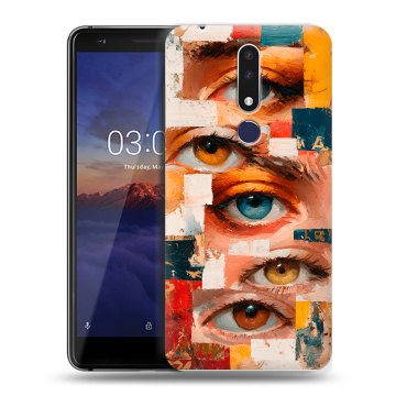 Силиконовый чехол на Nokia 3.1 Plus с принтом Модный принт Силиконовый чехол на Nokia 3.1 Plus с принтом Модный принт
