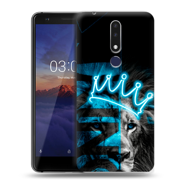 Силиконовый чехол на Nokia 3.1 Plus с принтом Король лев Силиконовый чехол на Nokia 3.1 Plus с принтом Король лев