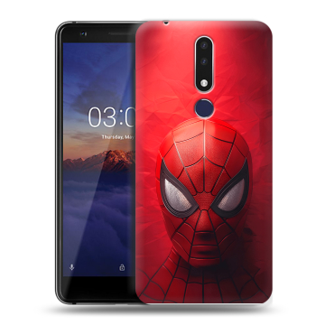 Силиконовый чехол на Nokia 3.1 Plus с принтом Spiderman Человек паук