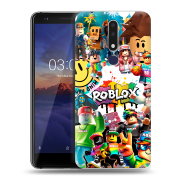 Силиконовый чехол на Nokia 3.1 Plus с принтом Roblox Роблокс Силиконовый чехол на Nokia 3.1 Plus с принтом Roblox Роблокс