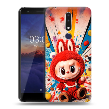 Силиконовый чехол на Nokia 3.1 Plus с принтом Labubu Лабубу