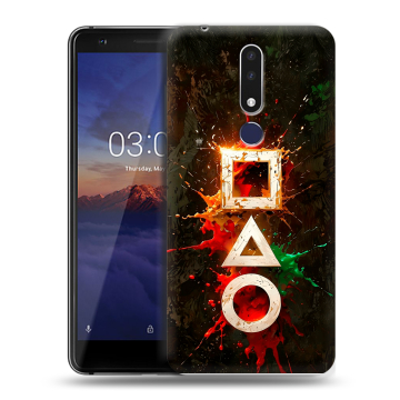 Силиконовый чехол на Nokia 3.1 Plus с принтом Squid Game Игра кальмара