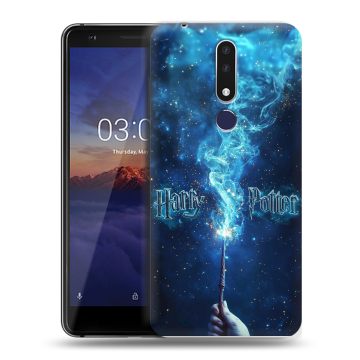 Силиконовый чехол на Nokia 3.1 Plus с принтом Harry Potter Гарри Поттер