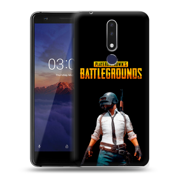 Силиконовый чехол на Nokia 3.1 Plus с принтом PUGB ПАГБ