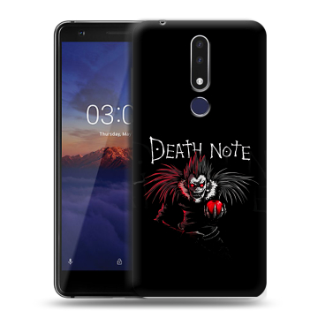 Силиконовый чехол на Nokia 3.1 Plus с принтом Death note Тетрадь смерти