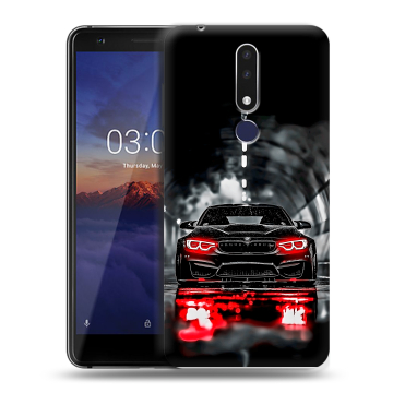 Силиконовый чехол на Nokia 3.1 Plus с принтом BMW БМВ Силиконовый чехол на Nokia 3.1 Plus с принтом BMW БМВ