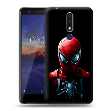 Силиконовый чехол на Nokia 3.1 Plus с принтом Spiderman Человек паук Силиконовый чехол на Nokia 3.1 Plus с принтом Spiderman Человек паук