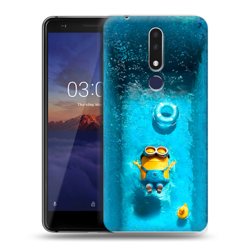 Силиконовый чехол на Nokia 3.1 Plus с принтом Миньоны Силиконовый чехол на Nokia 3.1 Plus с принтом Миньоны