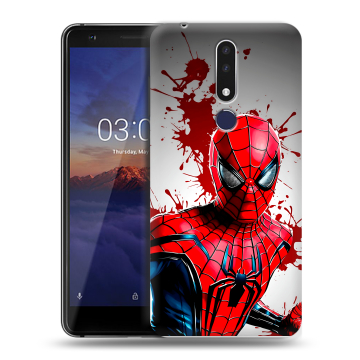 Силиконовый чехол на Nokia 3.1 Plus с принтом Spiderman Человек паук