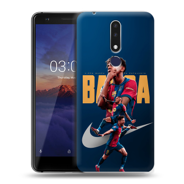 Силиконовый чехол на Nokia 3.1 Plus с принтом Барселона Barca Yamal 