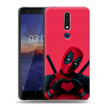 Силиконовый чехол на Nokia 3.1 Plus с принтом Дедпул Deadpool