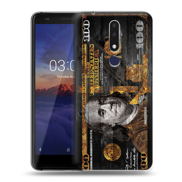 Силиконовый чехол на Nokia 3.1 Plus с принтом Доллар деньги