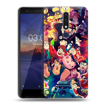 Силиконовый чехол на Nokia 3.1 Plus с принтом Gravity Falls Гравити Фолз