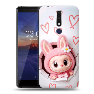 Силиконовый чехол на Nokia 3.1 Plus с принтом Labubu Лабубу Силиконовый чехол на Nokia 3.1 Plus с принтом Labubu Лабубу
