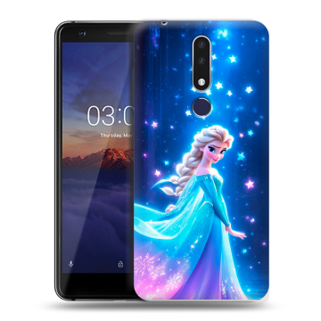 Силиконовый чехол на Nokia 3.1 Plus с принтом Холодное сердце Frozen