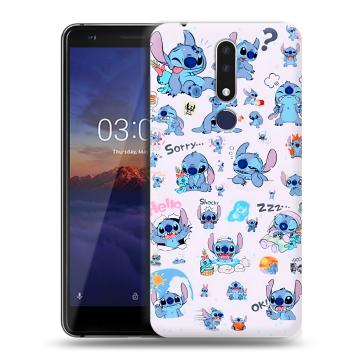 Силиконовый чехол на Nokia 3.1 Plus с принтом Лило и Стич Силиконовый чехол на Nokia 3.1 Plus с принтом Лило и Стич