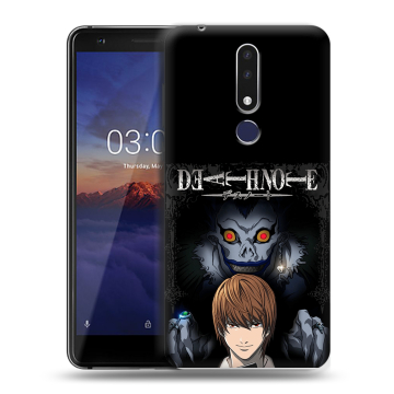 Силиконовый чехол на Nokia 3.1 Plus с принтом Death note Тетрадь смерти Силиконовый чехол на Nokia 3.1 Plus с принтом Death note Тетрадь смерти