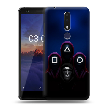 Силиконовый чехол на Nokia 3.1 Plus с принтом Игра Кальмара Силиконовый чехол на Nokia 3.1 Plus с принтом Игра Кальмара