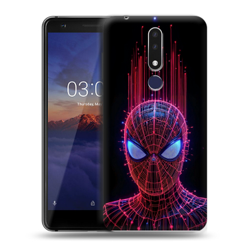 Силиконовый чехол на Nokia 3.1 Plus с принтом Spiderman Человек паук