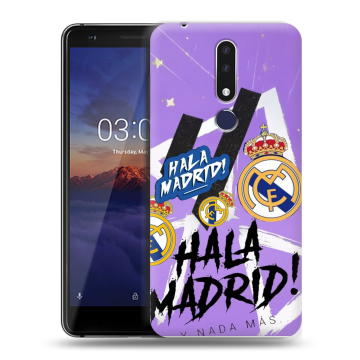 Силиконовый чехол на Nokia 3.1 Plus с принтом Real Madrid Реал Мадрид