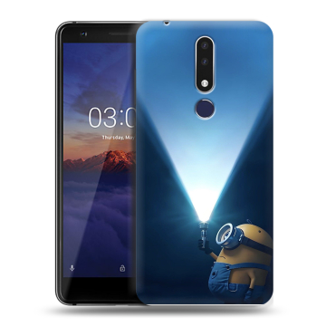 Силиконовый чехол на Nokia 3.1 Plus с принтом Миньоны