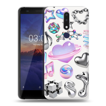 Силиконовый чехол на Nokia 3.1 Plus с принтом Y2K