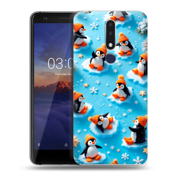 Силиконовый чехол на Nokia 3.1 Plus с принтом Новый год Силиконовый чехол на Nokia 3.1 Plus с принтом Новый год