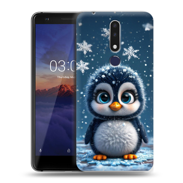 Силиконовый чехол на Nokia 3.1 Plus с принтом Новый год Силиконовый чехол на Nokia 3.1 Plus с принтом Новый год