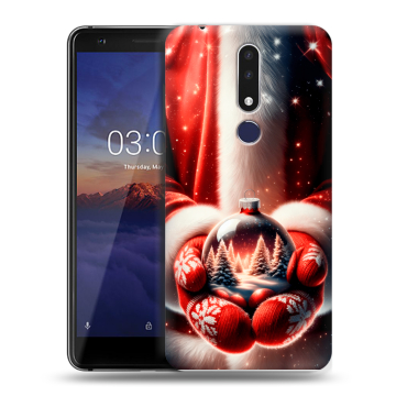Силиконовый чехол на Nokia 3.1 Plus с принтом Новый год Силиконовый чехол на Nokia 3.1 Plus с принтом Новый год
