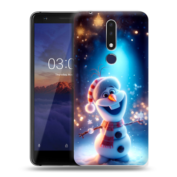Силиконовый чехол на Nokia 3.1 Plus с принтом Новый год Силиконовый чехол на Nokia 3.1 Plus с принтом Новый год