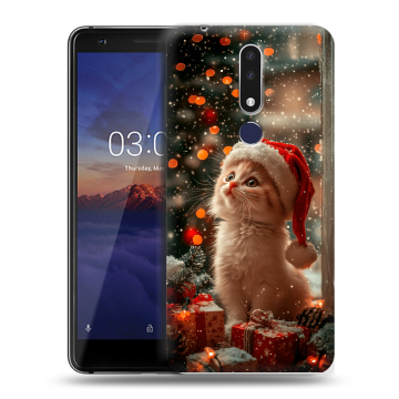 Силиконовый чехол на Nokia 3.1 Plus с принтом Новый год Силиконовый чехол на Nokia 3.1 Plus с принтом Новый год
