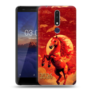 Силиконовый чехол на Nokia 3.1 Plus с принтом Новый год Силиконовый чехол на Nokia 3.1 Plus с принтом Новый год