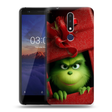 Силиконовый чехол на Nokia 3.1 Plus с принтом Новый год Силиконовый чехол на Nokia 3.1 Plus с принтом Новый год
