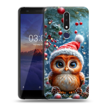 Силиконовый чехол на Nokia 3.1 Plus с принтом Новый год Силиконовый чехол на Nokia 3.1 Plus с принтом Новый год
