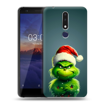Силиконовый чехол на Nokia 3.1 Plus с принтом Новый год Силиконовый чехол на Nokia 3.1 Plus с принтом Новый год