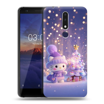 Силиконовый чехол на Nokia 3.1 Plus с принтом Новый год Силиконовый чехол на Nokia 3.1 Plus с принтом Новый год