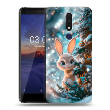 Силиконовый чехол на Nokia 3.1 Plus с принтом Новый год Силиконовый чехол на Nokia 3.1 Plus с принтом Новый год