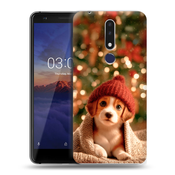 Силиконовый чехол на Nokia 3.1 Plus с принтом Новый год Силиконовый чехол на Nokia 3.1 Plus с принтом Новый год