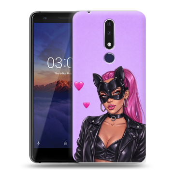 Силиконовый чехол на Nokia 3.1 Plus с принтом женский Силиконовый чехол на Nokia 3.1 Plus с принтом женский